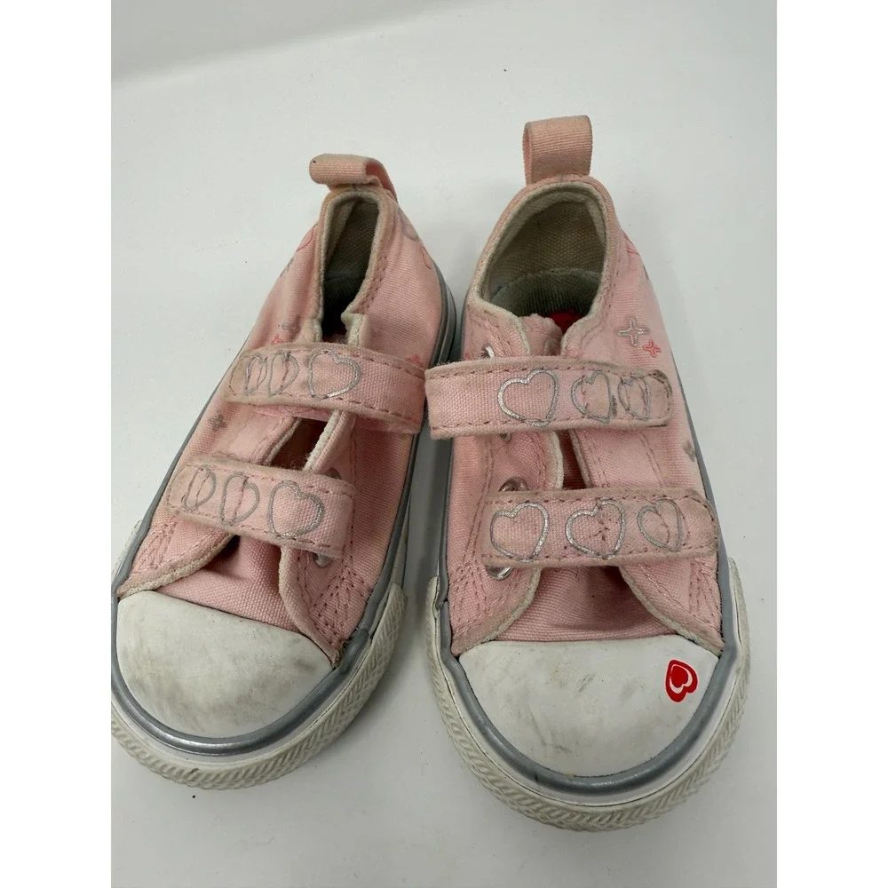 Converse‎ All Star Pink Heart Toddler Girls Sneakers Shoes Size US 4